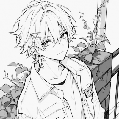 2026热门动漫黑白头像男