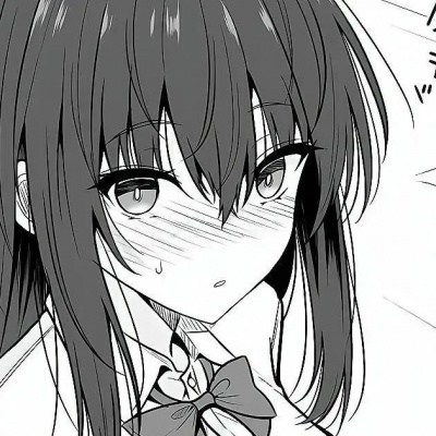 黑白系女动漫头像