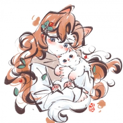 软萌可爱卡通手绘头像女