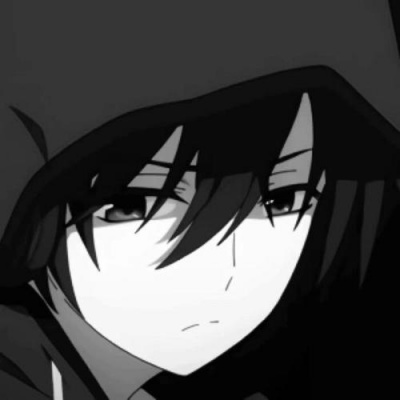 黑白动漫男生头像高清无水印