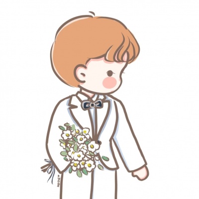 可爱手绘结婚卡通情侣头像