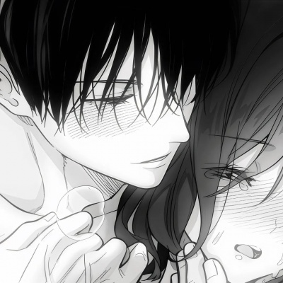 动漫黑白情头ins高级质感