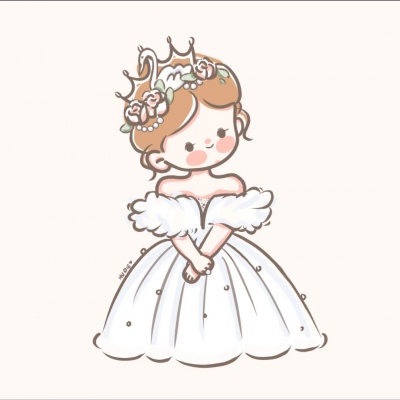 可爱手绘结婚卡通情侣头像