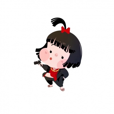 白底卡通情侣头像一男一女可爱风