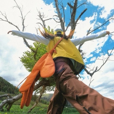 ins超火风景自由感女头像