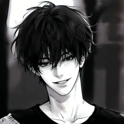 动漫黑白男头像ins高级质感