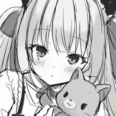 黑白系女动漫头像