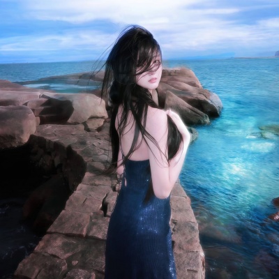 氛围感海边女头