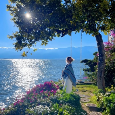 超仙唯美风景背影女生头像