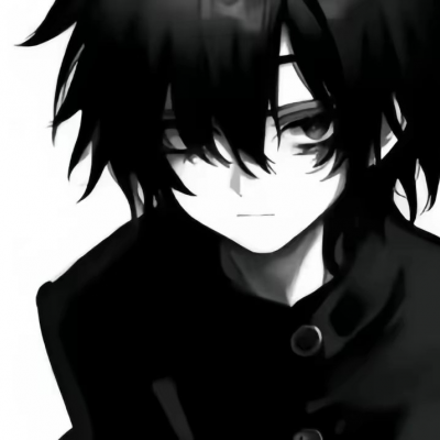 黑白动漫男生头像高清无水印