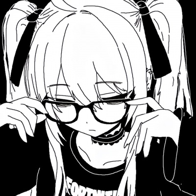 高质量黑白动漫女生头像