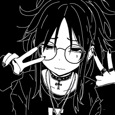 高质量黑白动漫女生头像