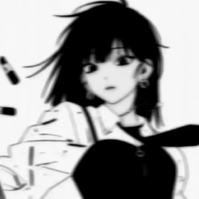 黑白系女动漫头像