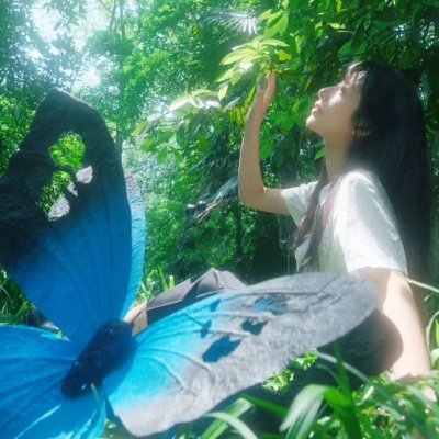 绿色氛围感森系唯美气质女生头像