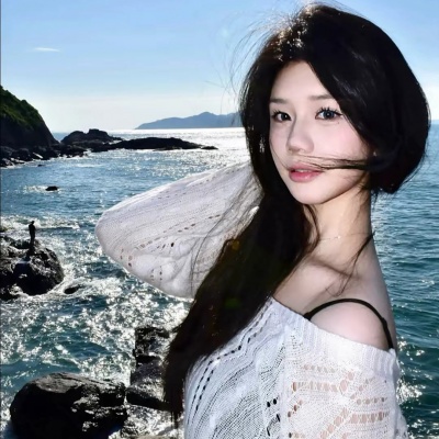 超火自由感风景女生头像