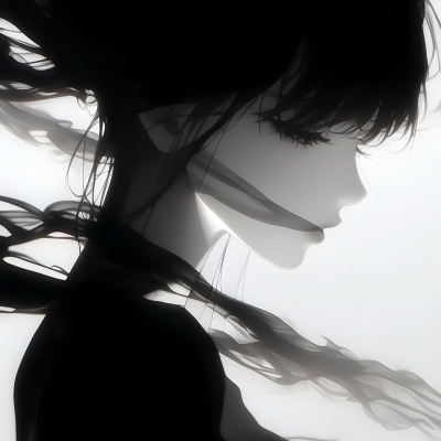 超酷黑白动漫女头