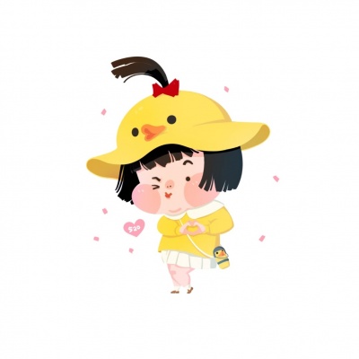 白底卡通情侣头像一男一女可爱风