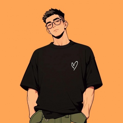 超甜手绘情侣头像一男一女