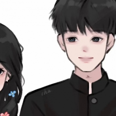 情头一人一半一左一右