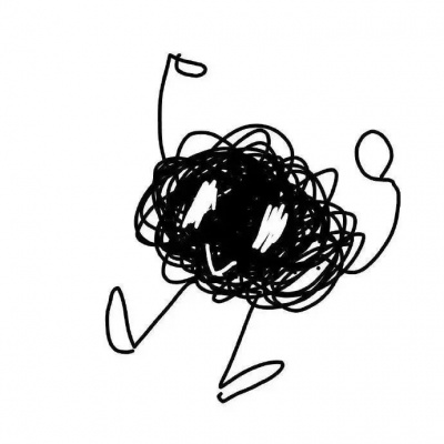 白底手绘卡通搞怪头像