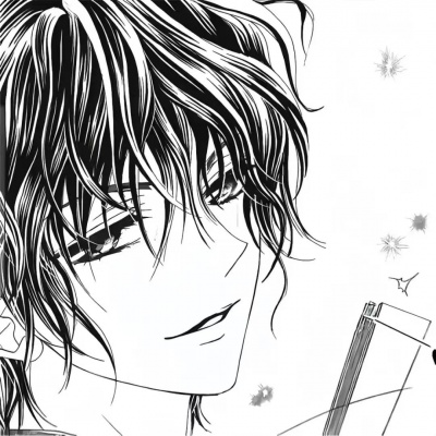 高级黑白动漫男头