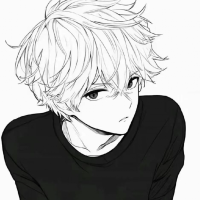 2026热门黑白男生动漫头像