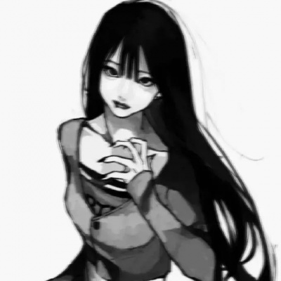 黑白系女动漫头像
