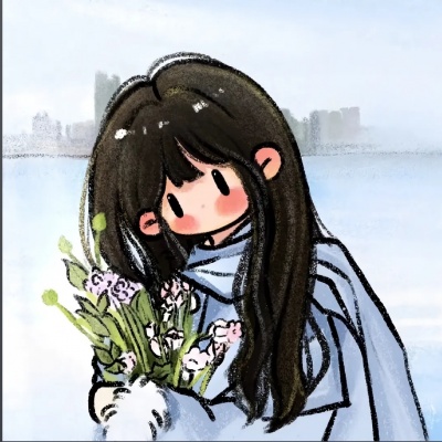 唯美插画手绘女生头像