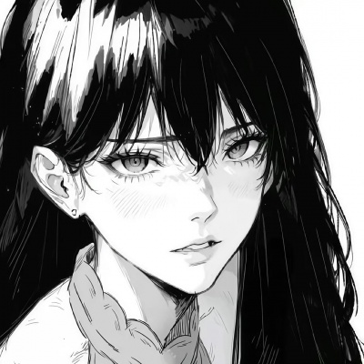 超酷黑白动漫女头