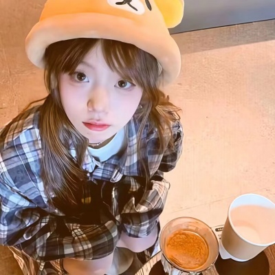 橙色调氛围感唯美女头