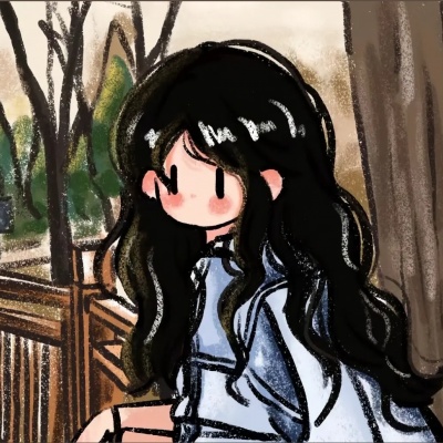 唯美插画手绘女生头像