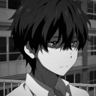 黑白动漫男生头像高清无水印