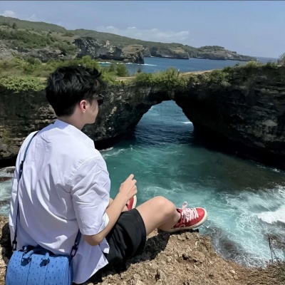 ins唯美风景背影男头