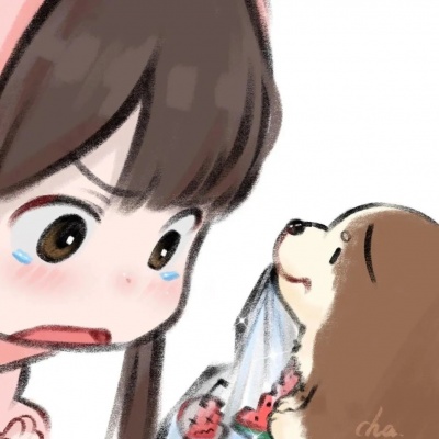 手绘卡通情侣头像