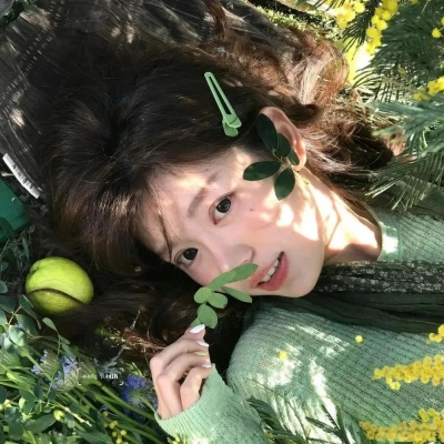 高人气夏日绿色系森系女生头像