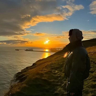 ins唯美风景背影男头