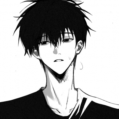 黑白动漫男生头像高清无水印