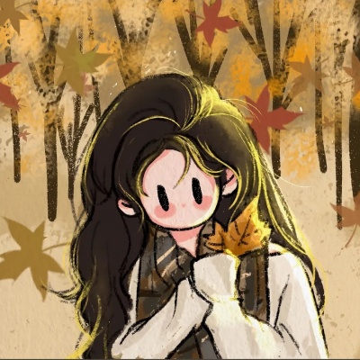 唯美插画手绘女生头像