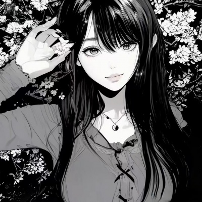 黑白动漫情头ins高级质感