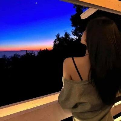 超美蓝色系女生头像