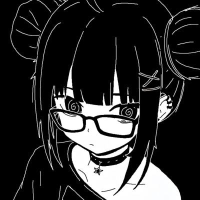 高质量黑白动漫女生头像