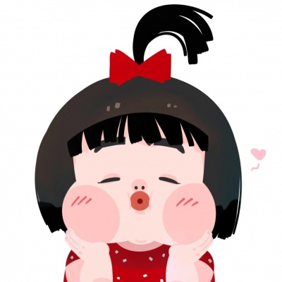 白底卡通情侣头像一男一女可爱风