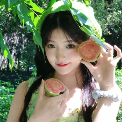 高人气夏日绿色系森系女生头像