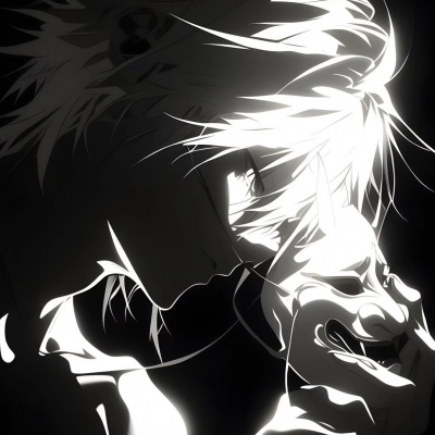 动漫黑白男头像ins高级质感