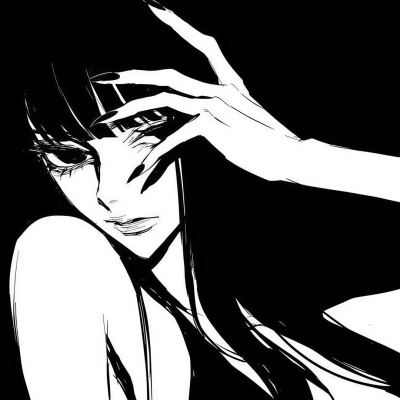 超酷黑白动漫女头