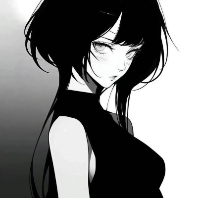 超酷黑白动漫女头