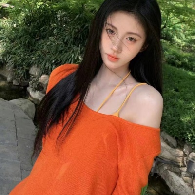 橙色调氛围感唯美女头