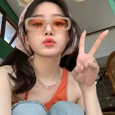 橙色调氛围感唯美女头