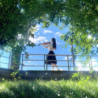 超仙唯美风景背影女生头像