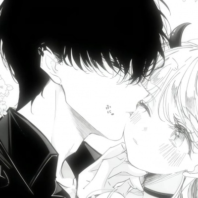 动漫黑白情头ins高级质感